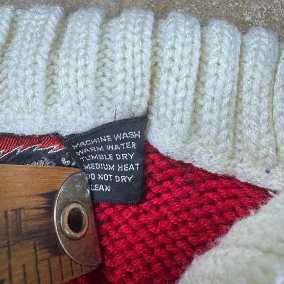 Vintage Spark Plug “The Kid” Red White Striped Knit Collared Sweater Size 7 - Picture 7 of 10